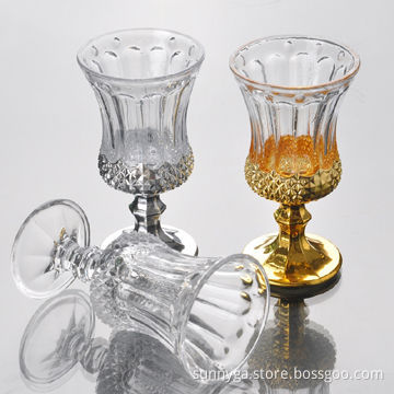 Rock/Patterned Wine Glasses with Plating